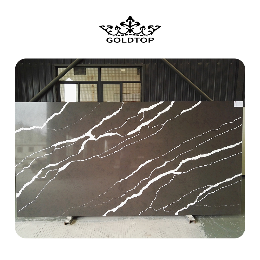 5019 Nero Marquina Black Calacatta Quartz Countertops