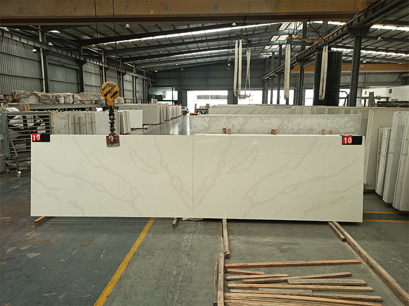 5033 Ocean Wave White Calacatta Quartz Wite Grey Veins