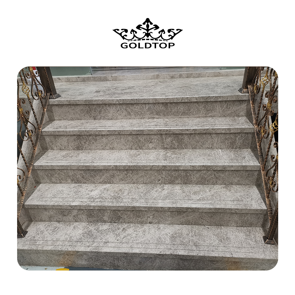 Customized Silver Emperador Marble Slabs & Tiles for Kitchen Countertop