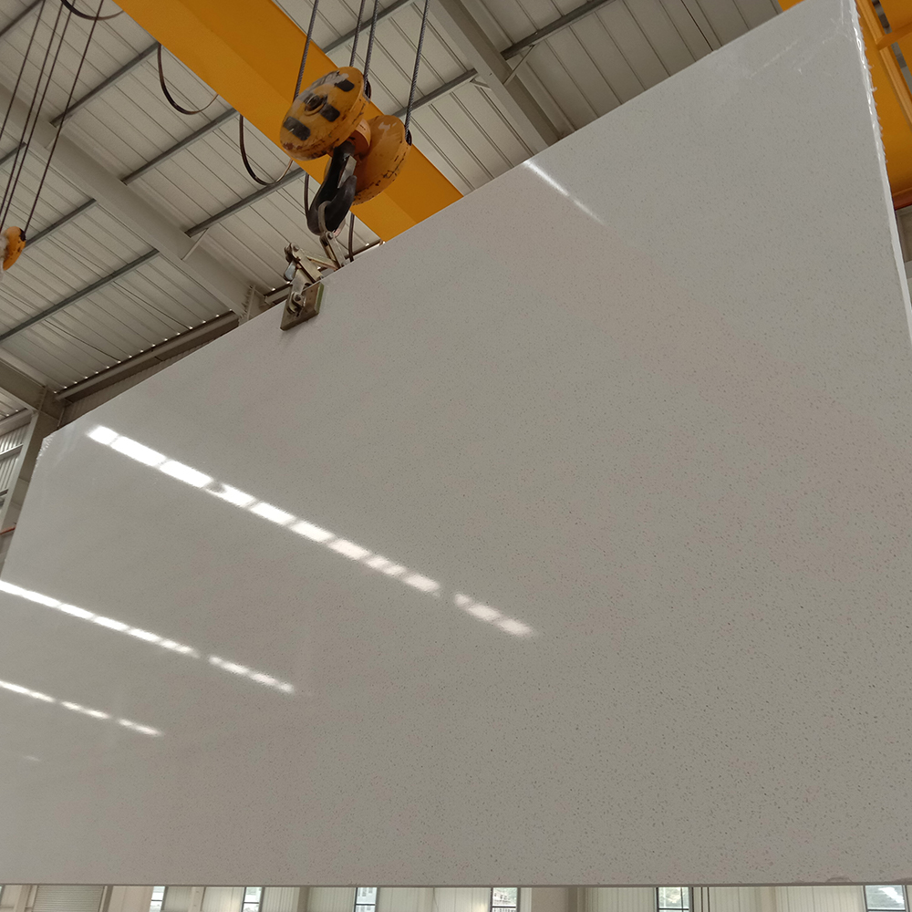 2005 Snow White Sparkle Quartz Slab for Kitchen Countertops/ Vanity Tops