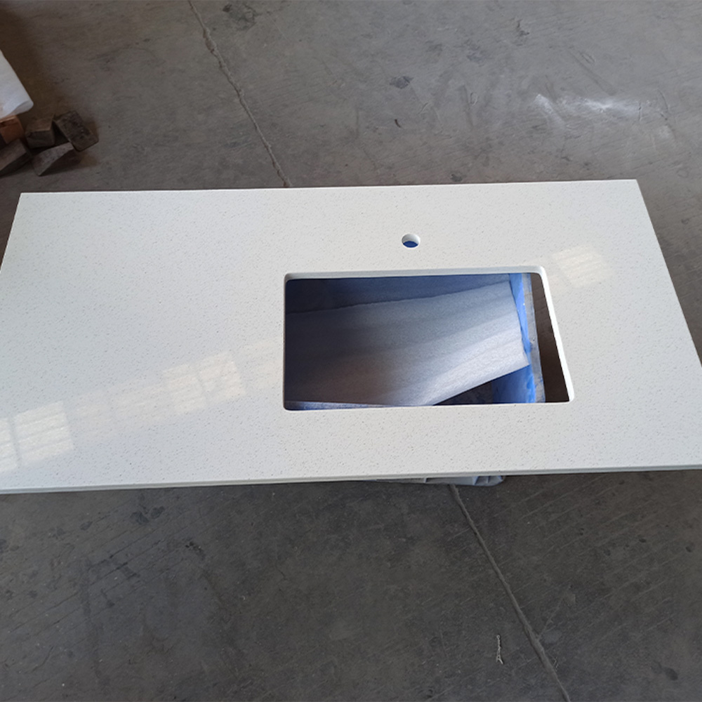 2004 Ice Snow Sparkle Quartz New Product Stone Wholesale