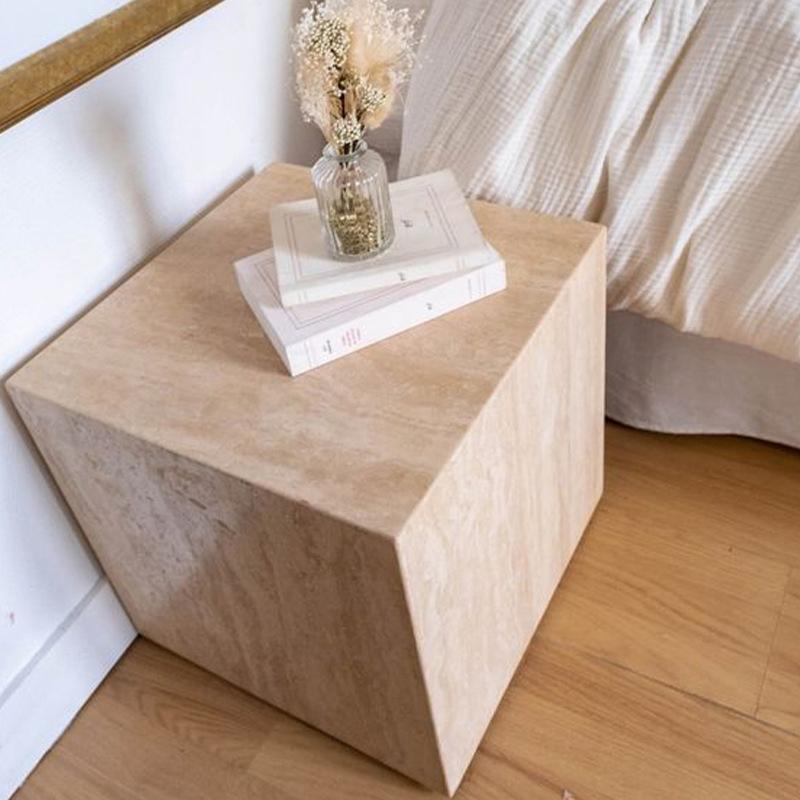 Square Marble Coffee Table Bedside Table