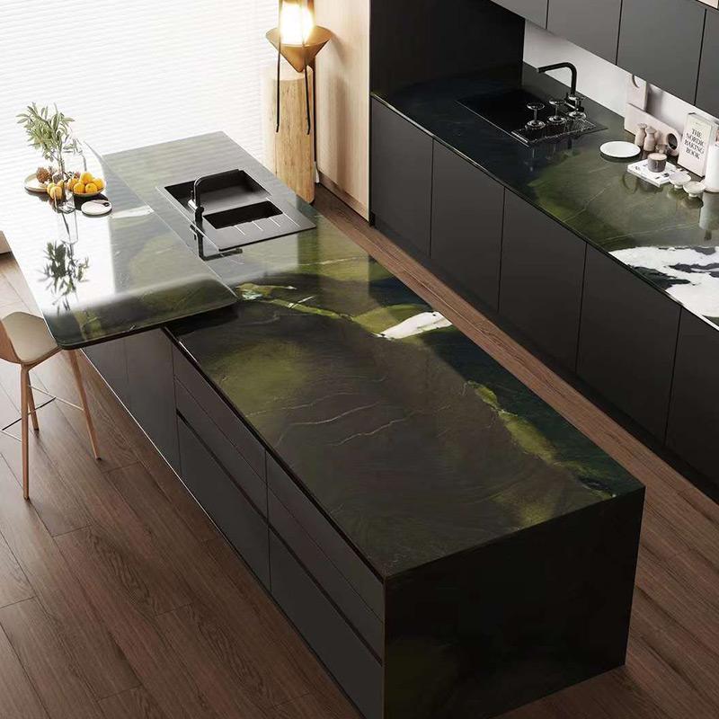 Avocado Green Marble Countertops Table Tile