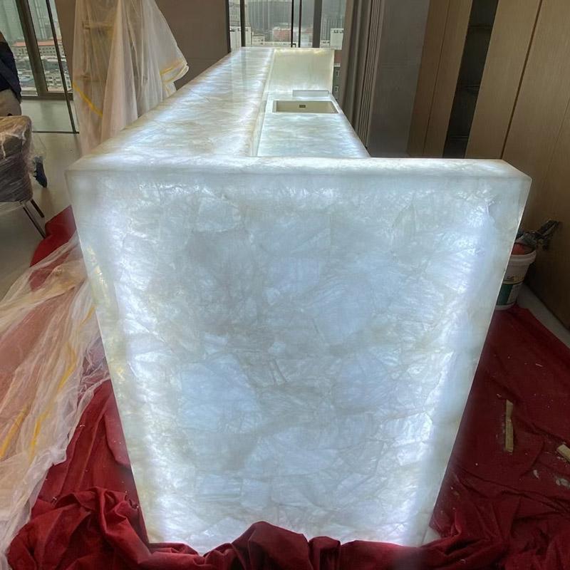 Ice River Onyx Slab Translucent Countertops
