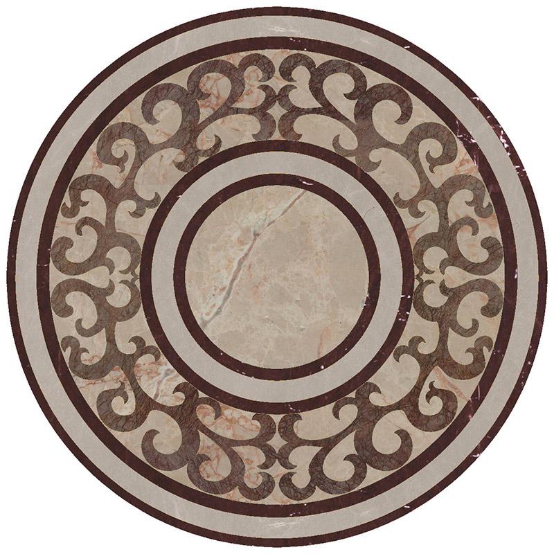 Chinese style classical round marble mosaic