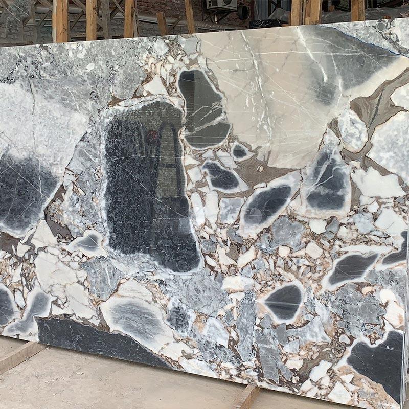 Galaxy blue marble slabs