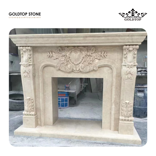Marble Fireplace Surround Mantel Wall