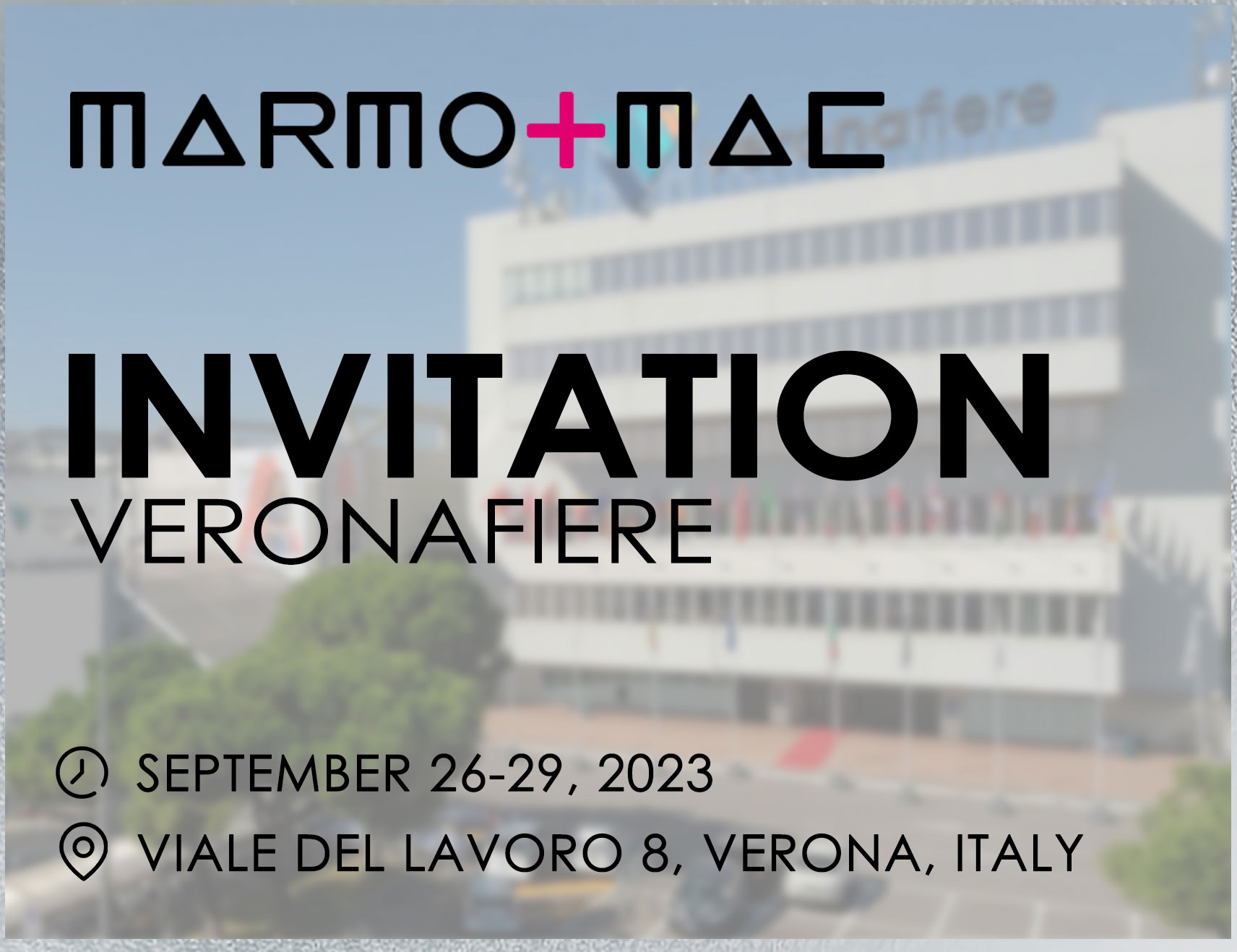 Invitación a la exposición italiana 2023