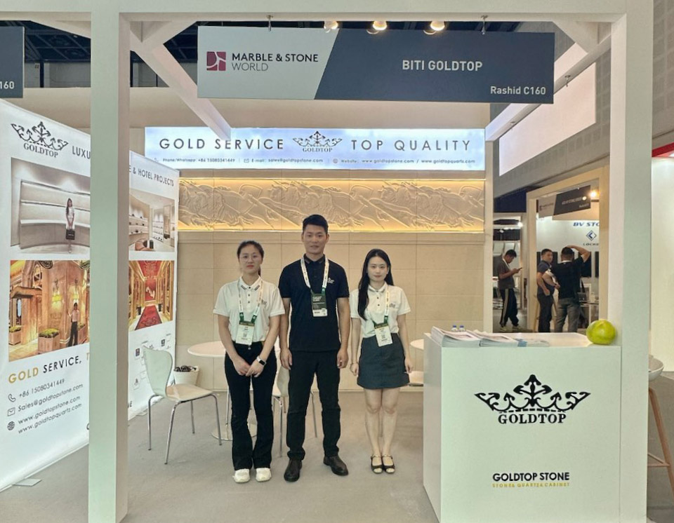 GOLDTOP brilla en BIG 5 Global Dubai: Soluciones de piedra premium para proyectos de boutiques y hoteles de lujo